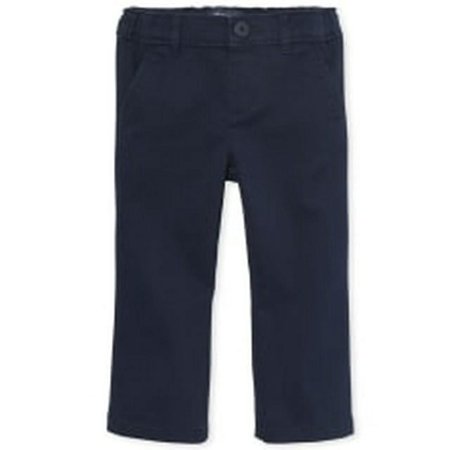 Toddler Girls Uniform Bootcut Chino Pants - tidal