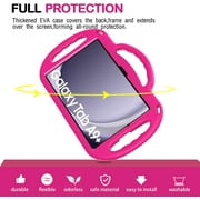 AVAWO Kids Case for Samsung Galaxy Tab A11+ Plus/A9+ Plus 11 Inch 2026/2023, with Strap, Shockproof Lightweight Handle Stand with Lanyard, Rose