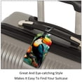thumbnail image 3 of Square 2Pack PU Leather Toucan Cruise Luggage Tag with Privacy Cover and Name ID Tag for Travel Handbags Backpacks Luggage Tags, 3 of 6