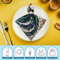 thumbnail image 6 of WYYP Rooster Folk Art Detailed Painting Cloth Napkin Reusable 4 PCS, 6 of 7