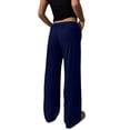 thumbnail image 7 of Baggy Wide Leg Sweatpants Women Lightweight Low Rise Sweatpants with Pockets Spring Comfy Yoga Pants Cotton Joggers Navy L, 7 of 7