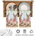 thumbnail image 5 of Easter Bunny Eggs Kitchen Towels Set of 3, Spring Tulips Farm House Rabbits Blue Plaid Absorbent Dish Towels for Kitchen, Microfiber Hand Towel, Quick Drying Tea Towel for Cleaning Dishcloths, 5 of 7