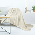 thumbnail image 4 of PiccoCasa Cotton Knitt Throw Blanket Decorative Cable Knitted Blanket for Couch, Chair, Beige 50" x 60", 4 of 8