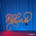 thumbnail image 2 of C-CRAFT Believe Neon Sign LED Light 25 inch for Christmas Wall Decor, 2 of 3