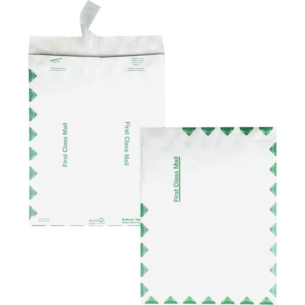 Quality Park Survivor Tyvek First Class Envelopes First Class Mail - #1 - 6" Width x 9" Length - 14 lb - Peel & Seal - Tyvek - 100 / Box - White