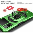 thumbnail image 3 of Nagebee Phone Case Compatible for T-Mobile REVVL V 4G (2021) with Tempered Glass Screen Protector, Full-Body Protective [Military-Grade] Magnetic Car Mount Ring Holder Heavy-Duty Case (Green), 3 of 6