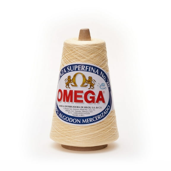 SUPERFINA NO.20 [240grs] by Omega - 100% Mercerized Cotton Yarn ideal for Fine Crochet - Color: 05 - Light Yellow 349