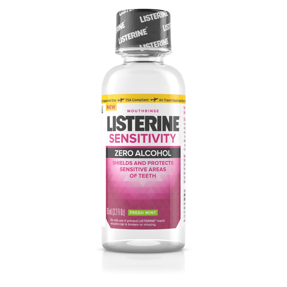 Listerine Sensitivity Zero Alcohol Mouthrinse, Sheilds and Protects