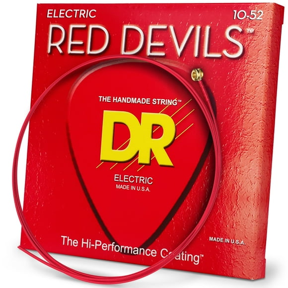 Cuerdas para guitarra DR Strings Red Devils Extra-Life Red Coated