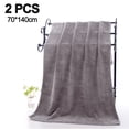 thumbnail image 2 of Towels,70*140CM Oversized Bath Sheets Towels,Super Soft Highly Absorbent Shower Towels(Grey,2 Piece) - Grey, 2 of 5