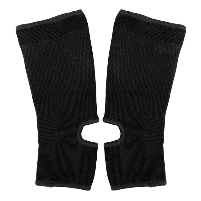 par de protectores de tobillo deportivos para Sanda, Muay Thai, Boxeo, Karate, Taekwondo, negro, L
