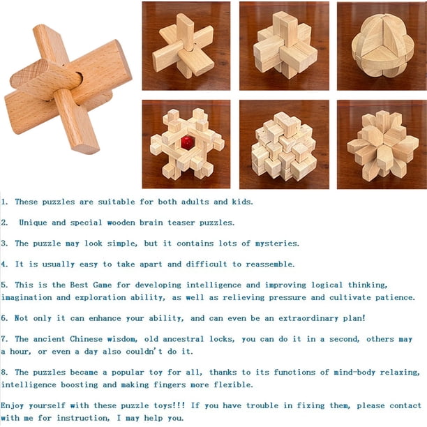 Lot De 4 Puzzles Métal 3D – Casse-tête IQ, Jeux De Patience Et Dextérité, Pour Ados Et Adultes