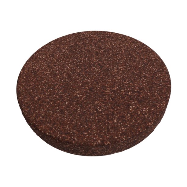 Disketp Dark Brown Glitter Funda Redonda para Taburete, Funda de Cojín para Silla de Bar Suave y Elástica-12 inch