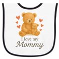 thumbnail image 2 of Inktastic I Love My Mommy Teddy Bears Baby Terry Cloth Bib, 2 of 3