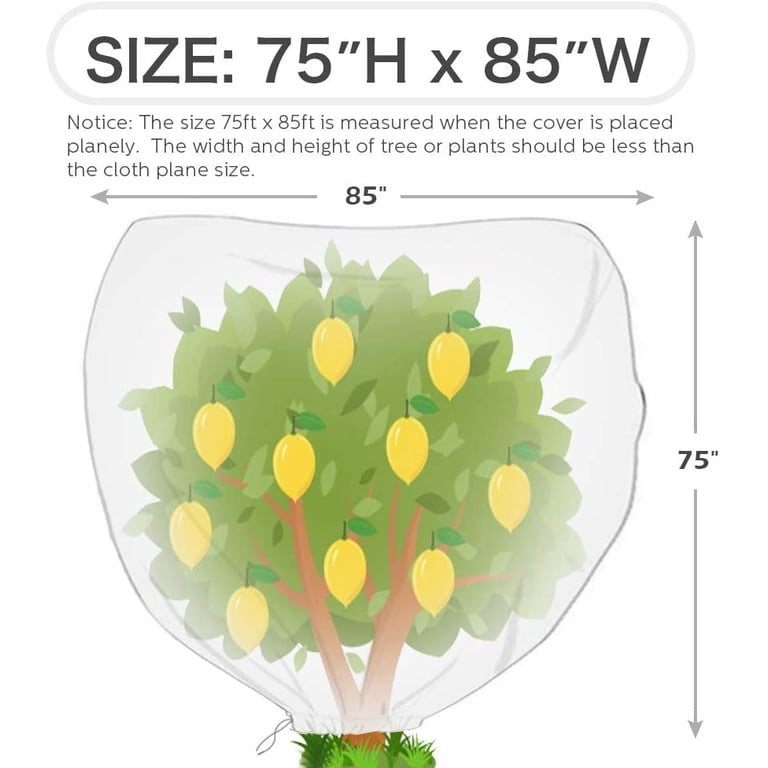 Plant Freeze Protection Cover with Zipper, 75 Inches photo 6