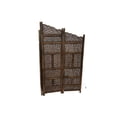 thumbnail image 3 of Maykoosh Renaissance Revival Hand Carved Foldable 4 Panel Wooden Partition Screen/RoomDivider, Brown, 3 of 5