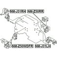 thumbnail image 2 of Febest FRONT ENGINE MOUNT (HYDRO) # NM-Z50WDFR OEM 11270-CN20B, 2 of 2