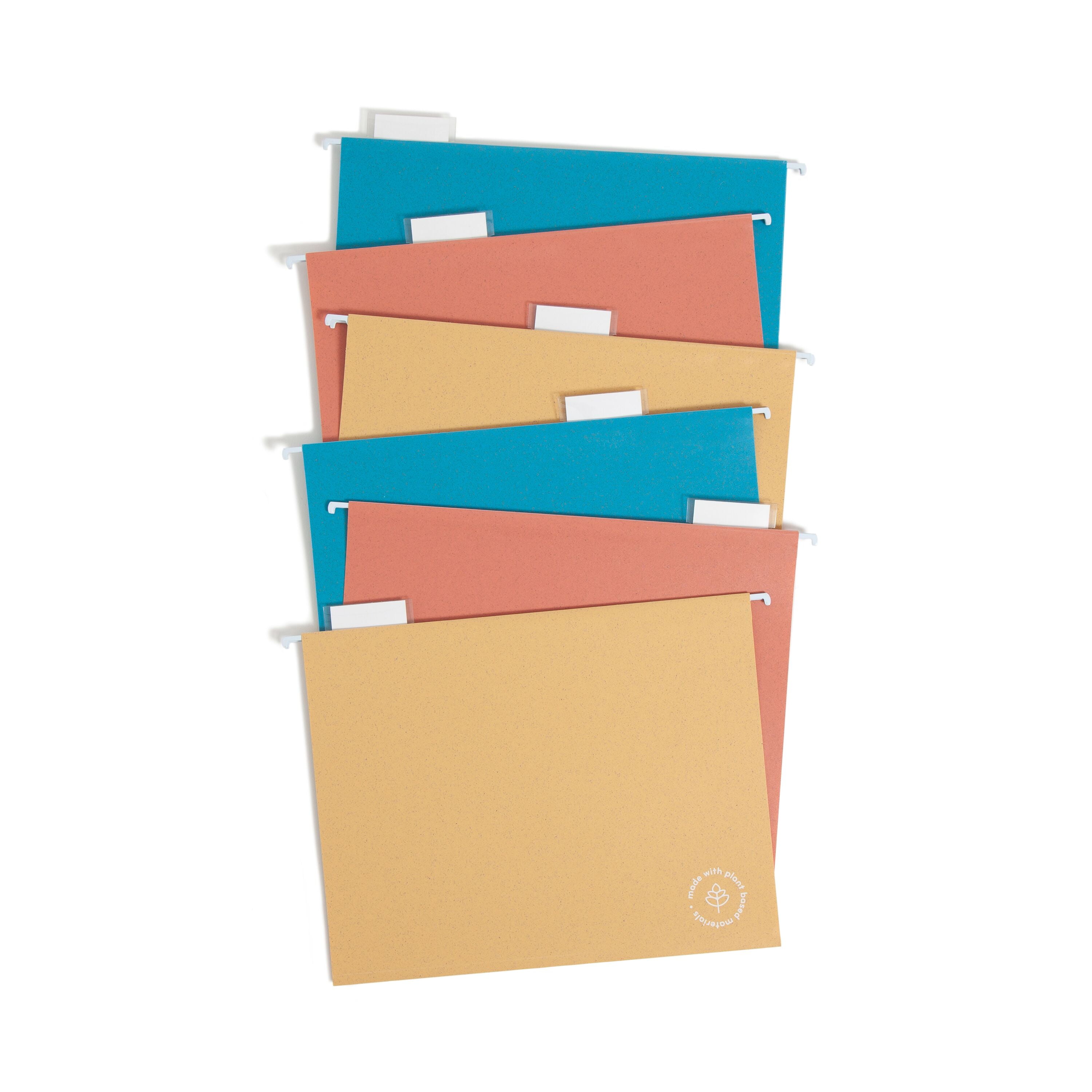 (2 pack) U Brands U Eco Hanging File Folders, 6 Count, Assorted Colors, 12.76 x 9.25 x 0.71 in.