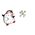 thumbnail image 1 of Reloj de pared,Reloj de pared silencioso y decorativo que no hace tictac,Reloj de pared silencioso de pingüino pequeño Reloj de madera,Figura de escritorio,Figura esférica para, 1 of 8