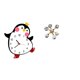 thumbnail image 1 of Reloj de pared,Reloj de pared silencioso y decorativo que no hace tictac,Reloj de pared silencioso de pingüino pequeño Reloj de madera,Figura de escritorio,Figura esférica para, 1 of 8