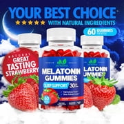 Melatonin 30mg Gummies (60 Servings) - Gluten-Free, Non-GMO, 100% Vegetarian - 60 Gummies
