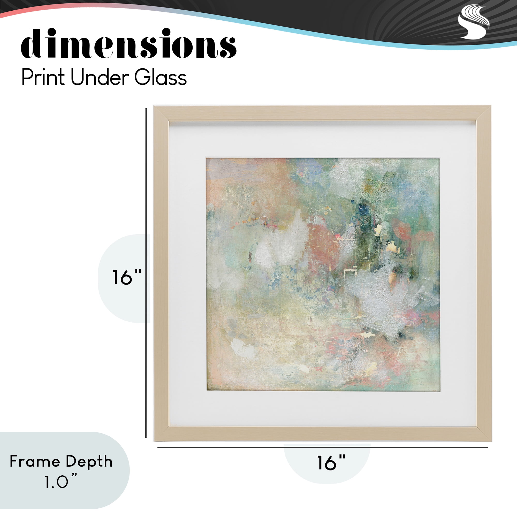 Stupell Industries Serene Pastel Brushstroke Harmony Birch Framed Print Under Glass, design by Carol Robinson