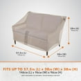 thumbnail image 2 of Modern Leisure Monterey Patio Loveseat Cover, 2-Pack, 57.5"L X 38"W X 38"H, Beige, 2 of 14
