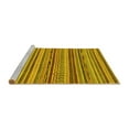 thumbnail image 2 of Ahgly Company Machine Washable Indoor Square Abstract Yellow Modern Area Rugs, 6' Square, 2 of 4