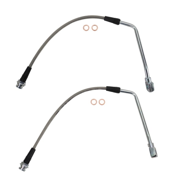 TRQ Stainless Steel Performance Front Brake Hose Fits 1999 Cadillac 1988-2000 Chevrolet 1988-2000 GMC