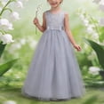 thumbnail image 6 of ATOGUTA Tulle Dresses for Girls Tulle Dress A Line Wedding Pageant Dresses Princess Birthday Party Ball Gown Size 5T-16. Gray, 6 of 6