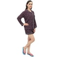 thumbnail image 2 of Bimba Women's Wine Pajama Set Sleepwear Short Nightwear Polka Dot Print-6, 2 of 5