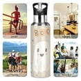 thumbnail image 7 of Yayeee 33oz Insulated Water Bottle Double Wall Stainless Steel with Flip Straw Lid, Halloween Ghosts, 7 of 7