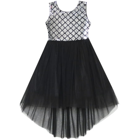 Princess Bodice - Girls Dress Sequin Mesh Party Wedding Princess Tulle 7