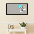 thumbnail image 3 of PinPix 36x18 Custom Cork Bulletin Board Dark Stone Poster Board Has a Fabric Style Canvas Finish, Framed in Dark Stone, by ArtToFrames (PinPix-1808), 3 of 5