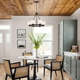 thumbnail image 3 of CHLOE Solbi 6 Light Chrome Large Chandelier Ceiling Fixture 24" Wide, 3 of 11