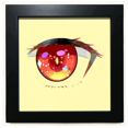 thumbnail image 1 of Animation Stunning Eyes Black Square Frame Picture Wall Tabletop, 1 of 3