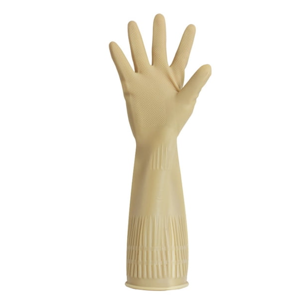 Guantes de goma para horno, guantes de goma impermeables extra largos para lavar platos, limpieza del hogar, guantes de cocina