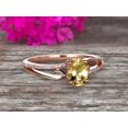 thumbnail image 6 of 1.75 Carat 8x6mm Oval Cut Champagne Diamond Moissanite Engagement Ring Wedding Ring On 10k Rose Gold Shining Split Shank, 6 of 6