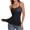 Black, variant on Women's Camisole Tank Top with Built‑in Bra Non-Removable Pads, Adjustable Spaghetti Straps, Stretch Breathable Sleeveless Cami Shirt for Workout Daily Home