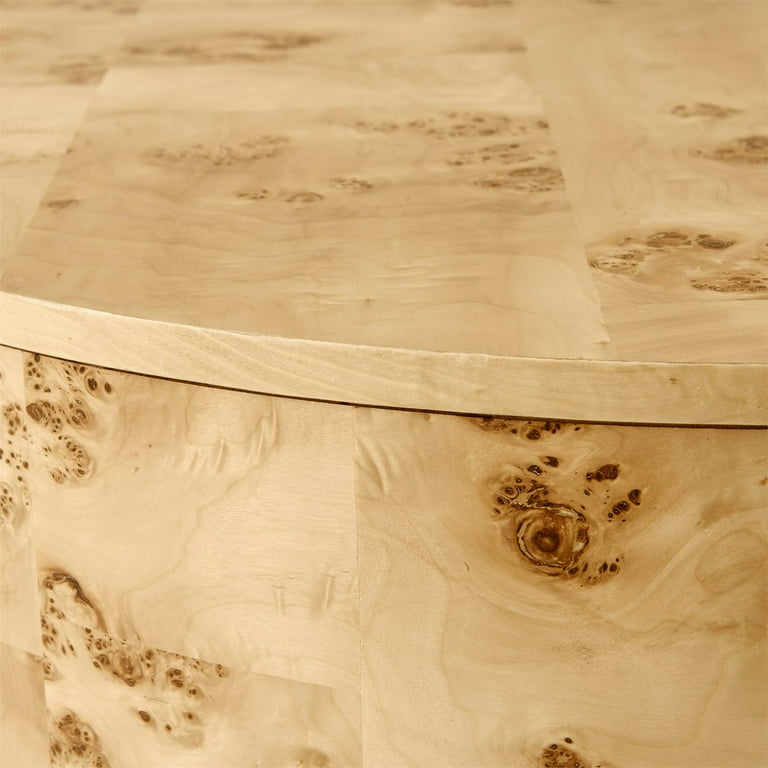 Better Homes & Gardens Burlwood Round Coffee Table, Light Burl Wood Veneer