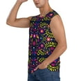 thumbnail image 3 of Pofeuu Colorful Mexican Print Men's Muscle T-Shirt, Sleeveless, Muscle Tank, Classic Muscle Tee Top For Men Casual Sleeveless Muscle T-Shirt Trendy Clothes-Large, 3 of 7