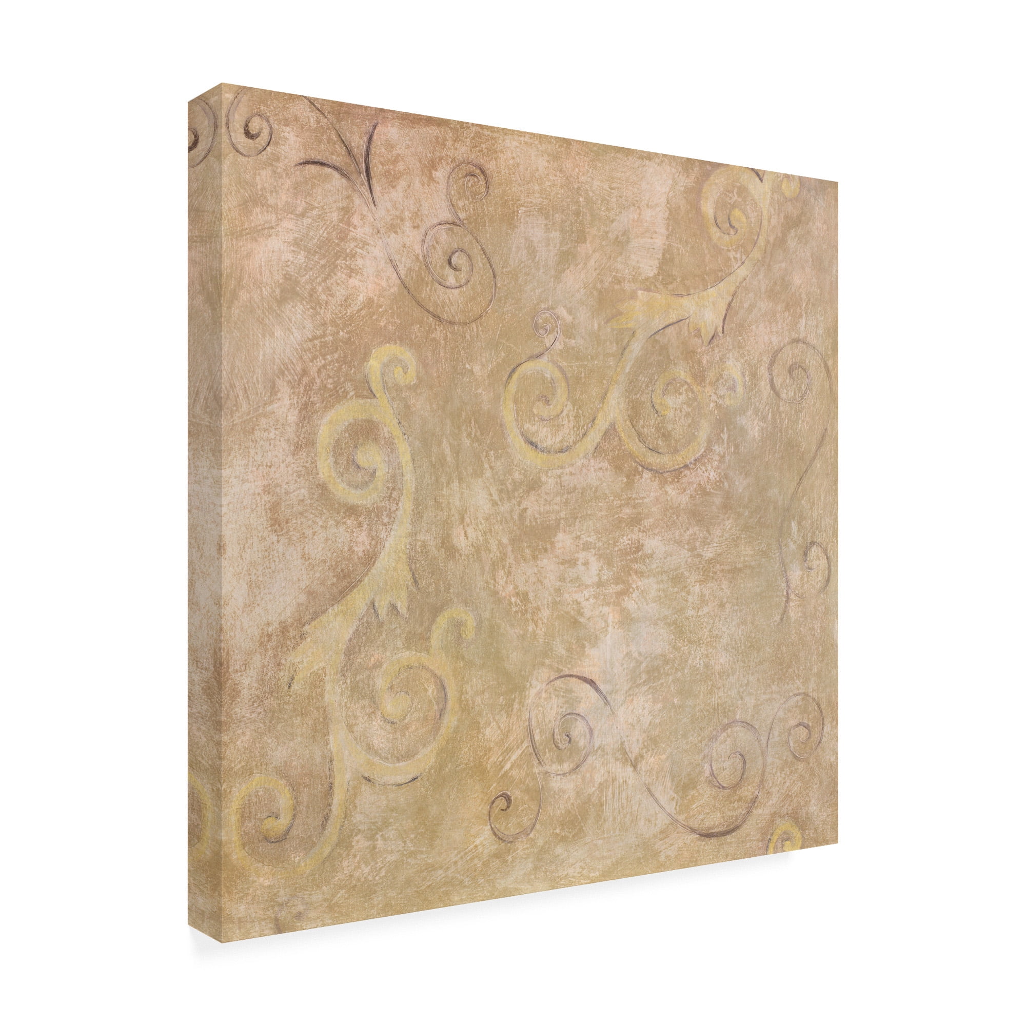 Trademark Fine Art 'Line Art Over Beige' Canvas Art by Pablo Esteban