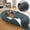 Dark Gray, variant on 71 x 45 x 12inches Human Dog Bed Fits Adult 10 CM Thick Memory Foam Washable Oversize Dog Bed with Plump Pillow and Blanket and Strap（Black)