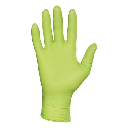 SHOWA BEST 9500PFXL Green Nitrile Disposable Gloves, XL,