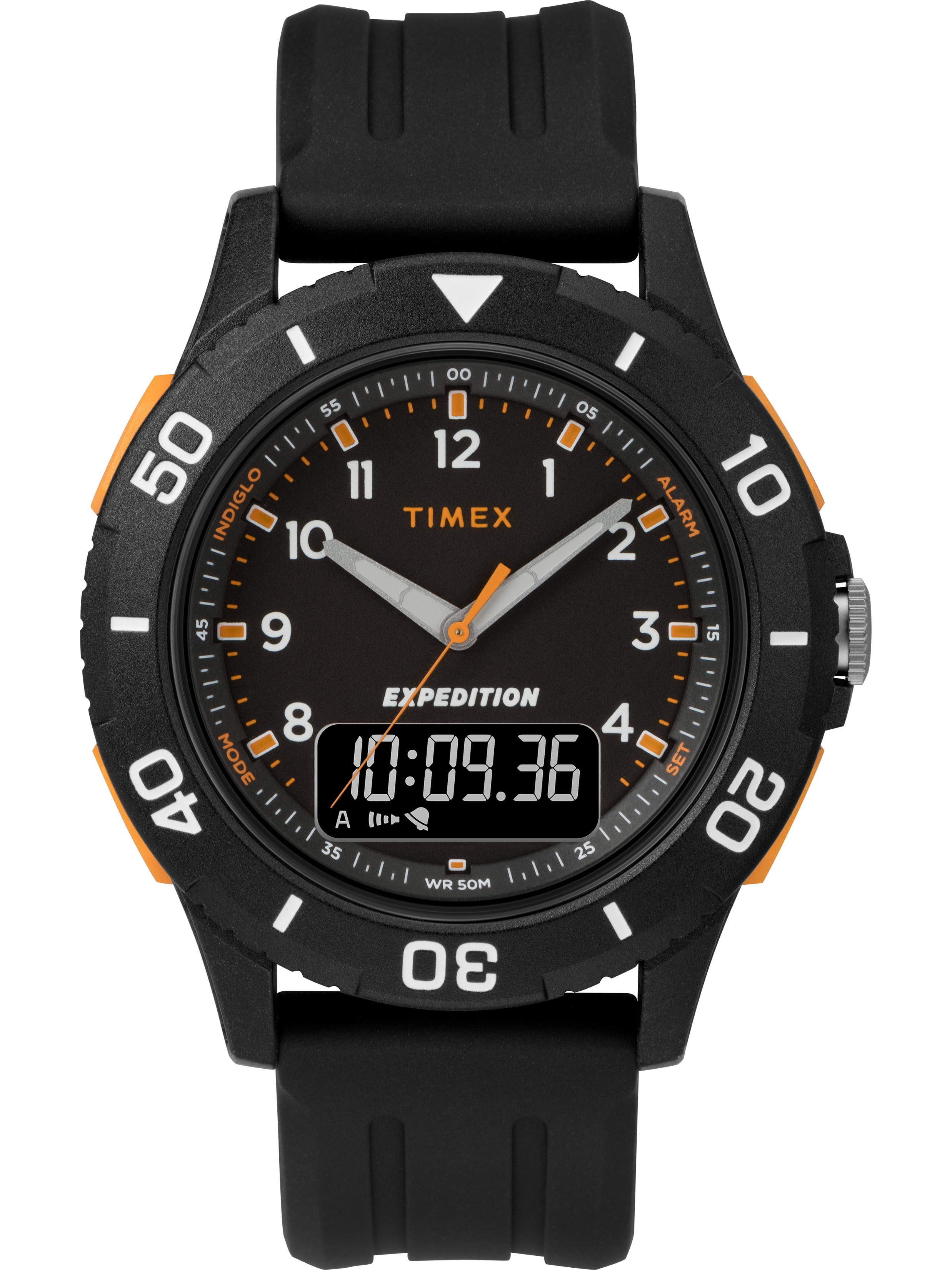 Timex Mens Expedition Katmai Combo 40mm Black Resin Strap Watch