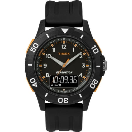 Timex Men's Expedition Katmai Combo 40mm Black Watch, Resin