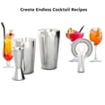 thumbnail image 3 of Cocktail Shaker Set: Professional Boston Shaker, Cocktail Strainer and Jigger Set. 4 Piece Premium Stainless Steel Bar Supplies for Awesome Cocktail Mixing Experience, 3 of 8