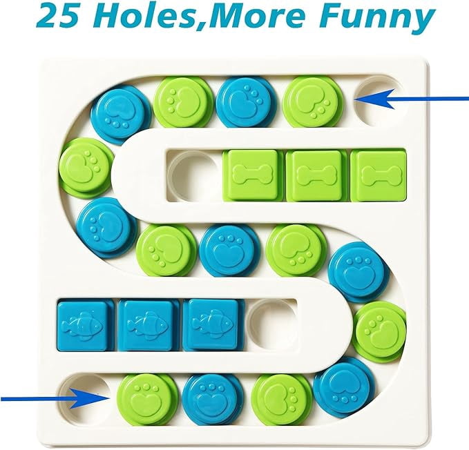 <25 Hole>Interactive pet puzzle toy (2-3 levels) dog slow feeder, dog puzzle feeder, rabbit toy, cat toy
