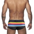 thumbnail image 4 of Traje de baño corto a rayas para hombre, bañador sexy para hombre, bañador corto de playa, traje de baño de verano para surf, pantalones de bikini, bañador corto para hombre, 4 of 5