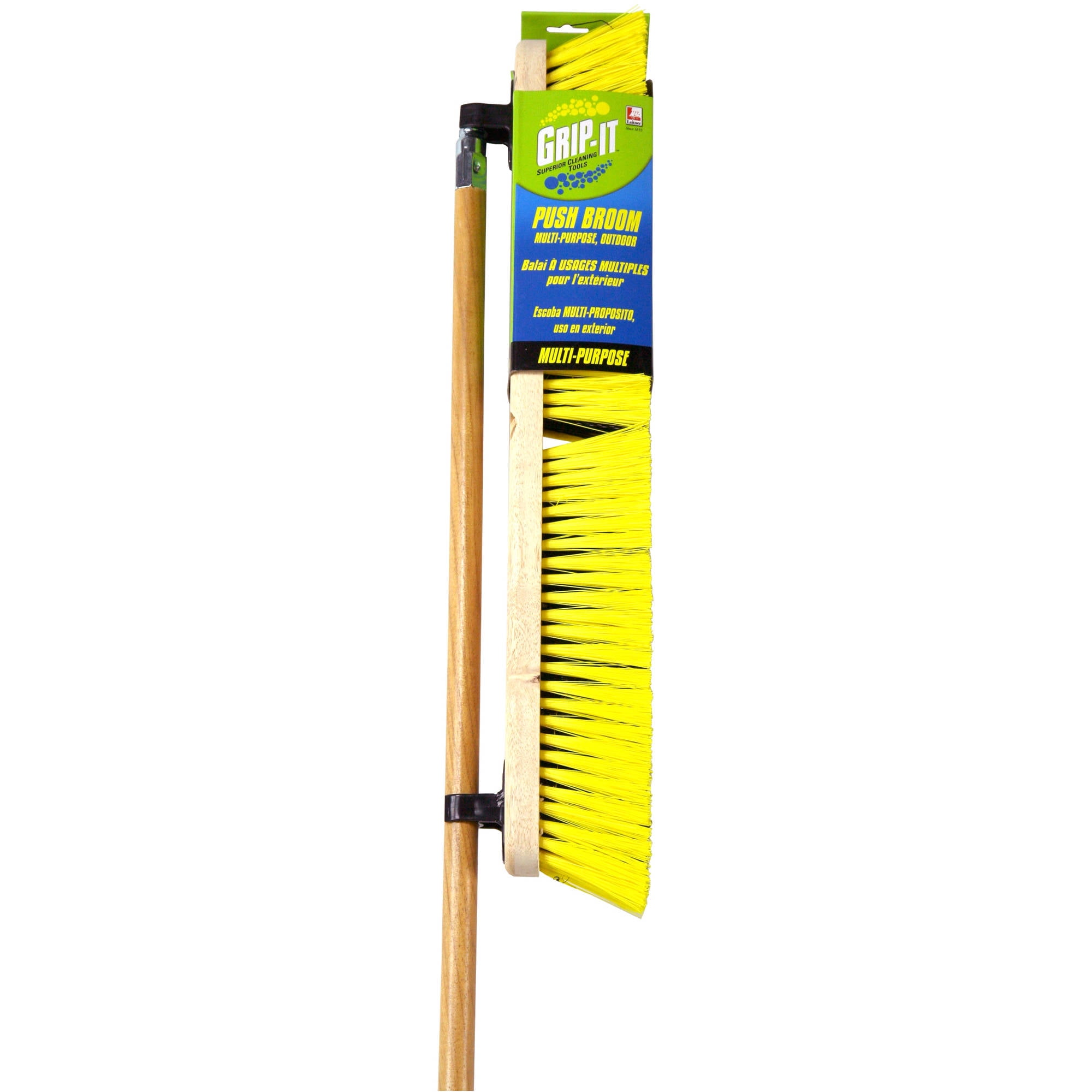 Laitner Brush Company 24" Block Push Broom with 60" Handle